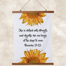 Proverbs 31:25 Bible Verse Anpassningsbar Quote So