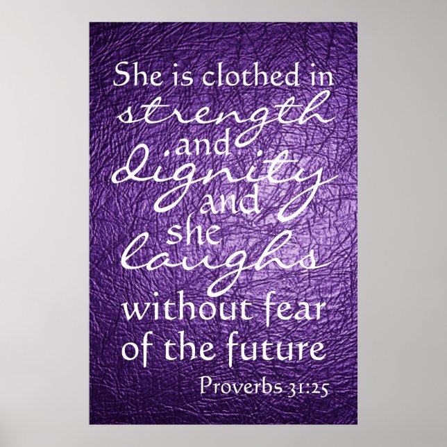 Proverbs 31:25 bible verse verse poster (Framsidan)