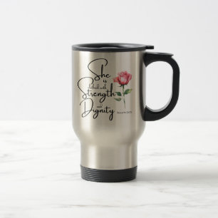 Proverbs 31:25 Hon är täckt bibelblomma Resemugg