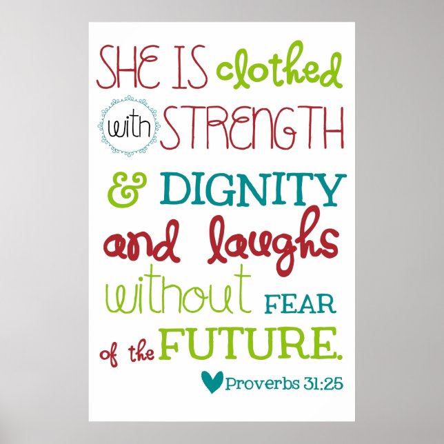 Proverbs 31:25 poster (Framsidan)