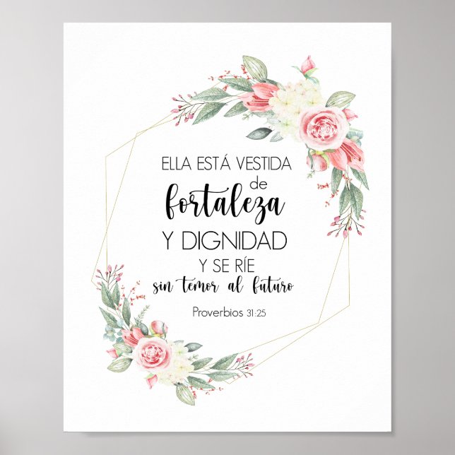 Proverbs 31 25 Póster Poster (Framsidan)