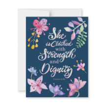 Proverbs 31:25-Religiösas vykort