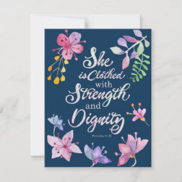 Proverbs 31:25-Religiösas vykort