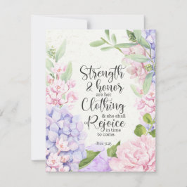 Proverbs 31:25 - Styrka och ärlighet Julkort