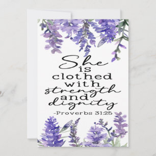 Proverbs 31:25 Uppmunkningskort Tack Kort