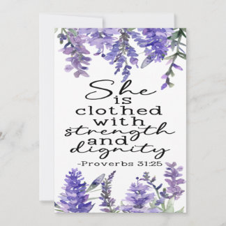 Proverbs 31:25 Uppmunkningskort Tack Kort