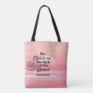 Proverbs 31:28 "Mor" Tote Bag - Ro Design Tygkasse