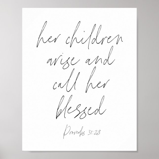 Proverbs 31:28-skript poster (Framsidan)
