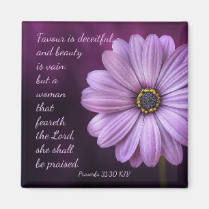 Proverbs 31:30 - En kvinna som fruktar Gud Magnet