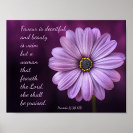 Proverbs 31:30 - En kvinna som fruktar LORD Poster