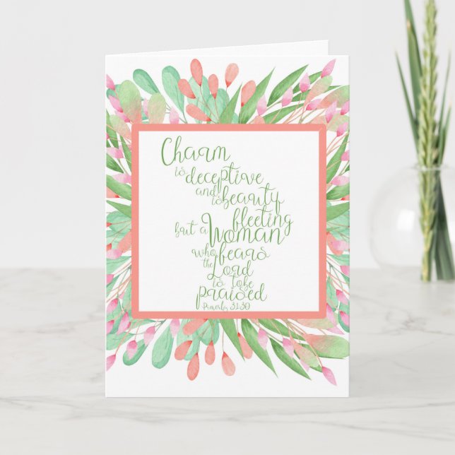 Proverbs 31:30-kort kort (Framsida)