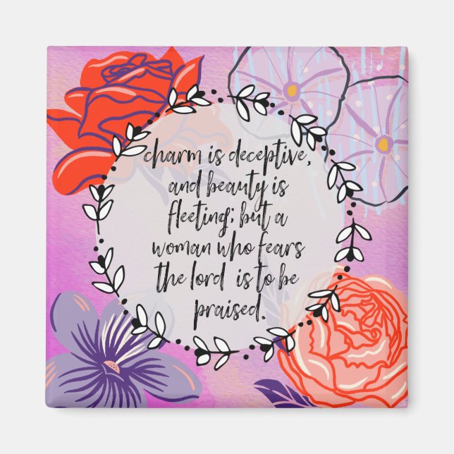 Proverbs 31:30 magnet (Framsidan)