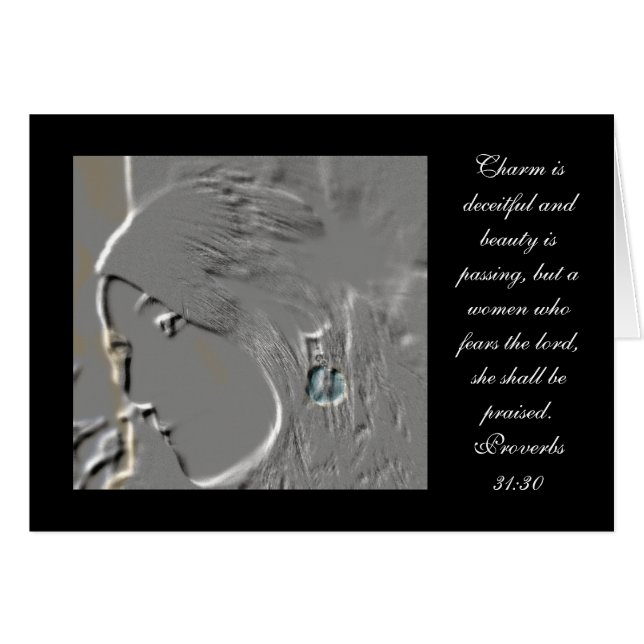 Proverbs 31:30 OBS kort (Framsidan Horizontal)