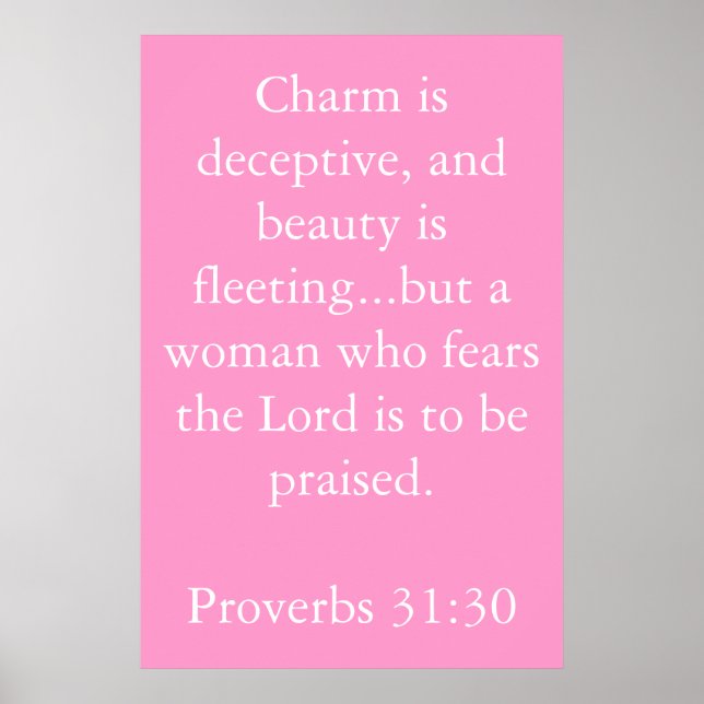 Proverbs 31:30 poster (Framsidan)