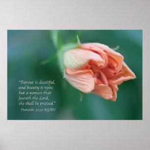 Proverbs 31:30 Skriptutskrift Poster