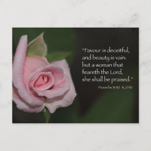 Proverbs 31:30-vykort för skript vykort