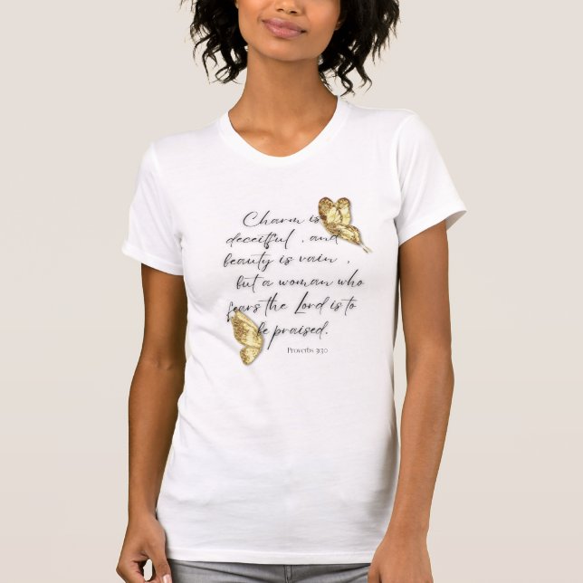 Proverbs 31:30 Womans T-Shirt (Framsida)