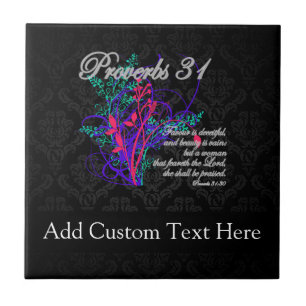 Proverbs 31 bibelkristenkvinnor kakelplatta