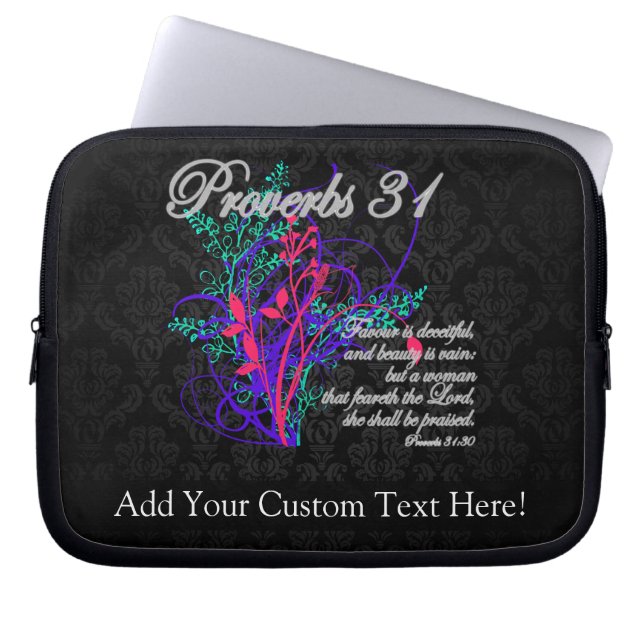 Proverbs 31 Bibeln Christian Women's Laptop Fodral (Framsidan)