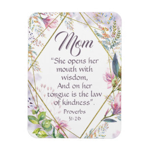 Proverbs 31 Bible Verse Christian Mors dag Gift Magnet