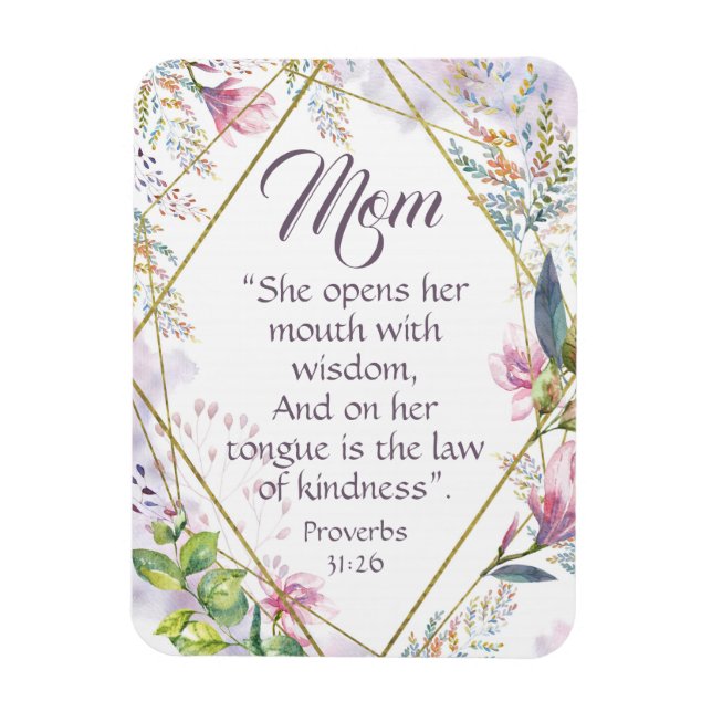 Proverbs 31 Bible Verse Christian Mors dag Gift Magnet (Vertikal)