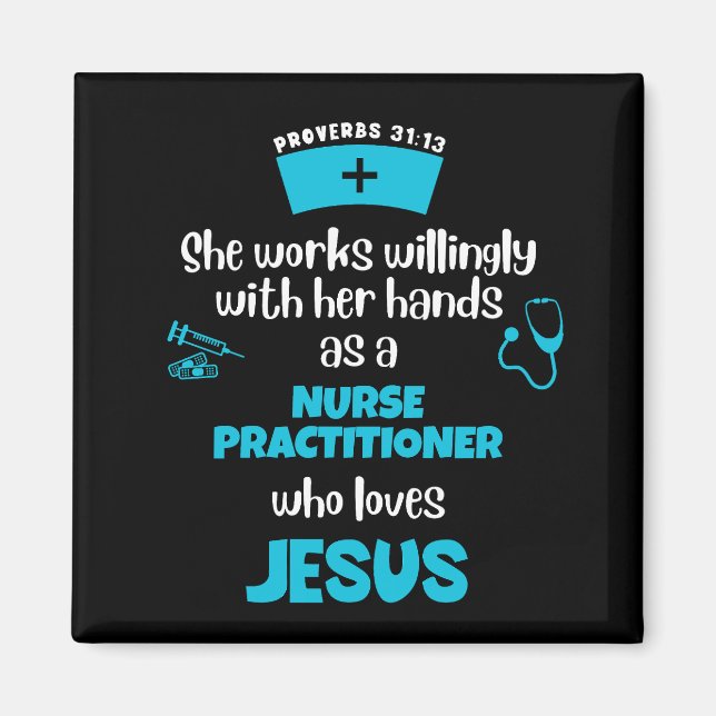 Proverbs 31 CHRISTIAN NURSE PRACTIviste Magnet (Framsidan)
