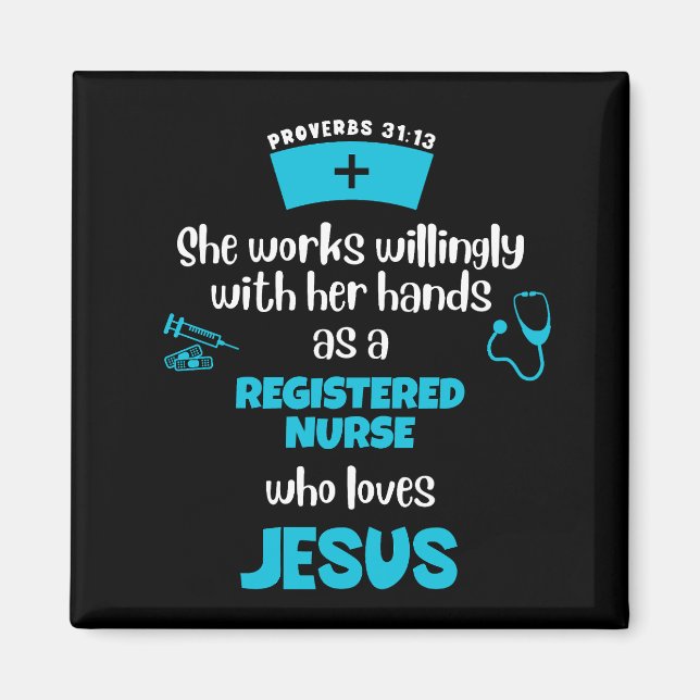 Proverbs 31 CHRISTIAN REGISTERED NURSE Magnet (Framsidan)