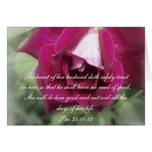 Proverbs 31 Collection ~ Pro 31:11-12 Hälsningskort
