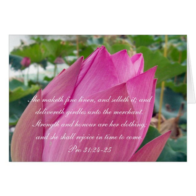 Proverbs 31 Collection ~ Pro 31:24-25 Hälsningskort (Framsidan Horizontal)