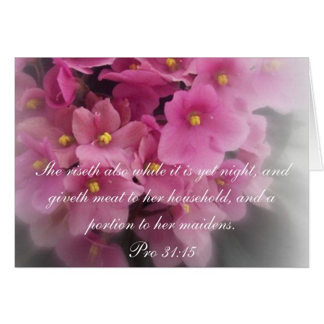 Proverbs 31 Collection ~ Proverbs 31:15 Hälsningskort (Framsidan Horizontal)