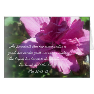 Proverbs 31 Collection ~ Proverbs 31: 18-19 Hälsningskort