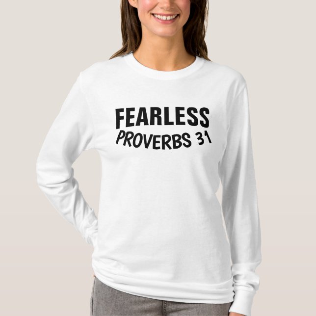 Proverbs 31 FEARLESS Christian t-shirts (Framsida)