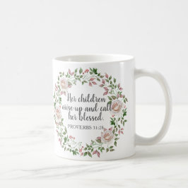 Proverbs 31 Hennes barn kallar henne välsignad Kaffemugg