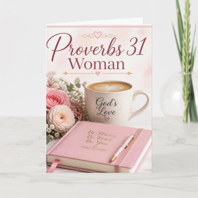 Proverbs 31 Kvinnlig Födelsedagskort Kort (Framsida)