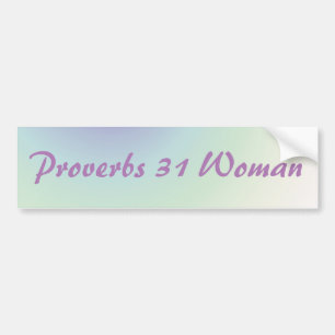 Proverbs 31 Lila och Grönt Bildekal