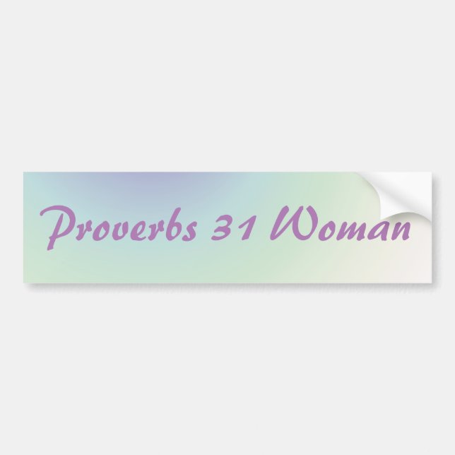 Proverbs 31 Lila och Grönt Bildekal (Framsidan)