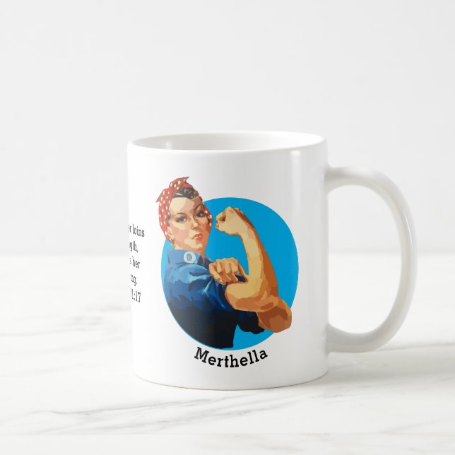 Proverbs 31 ROSIE RIVETER Personlig Kaffemugg (Höger)