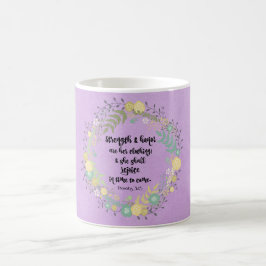 Proverbs 31 Strength & Honor Bible Verse Kaffemugg