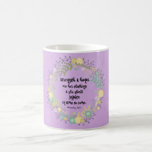 Proverbs 31 Strength & Honor Bible Verse Kaffemugg