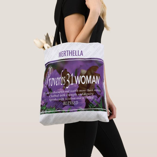 Proverbs 31 tygkasse (Närbild)