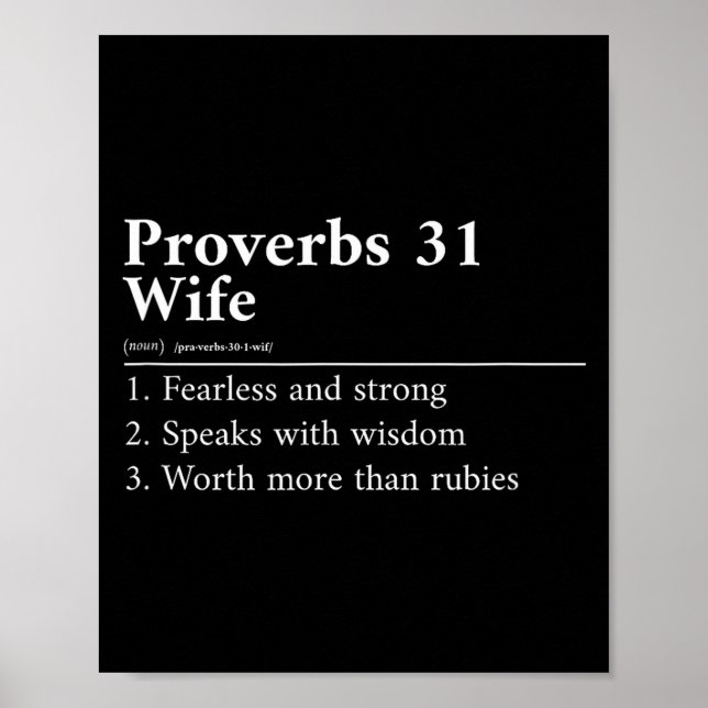 Proverbs 31 Wife Definition  Poster (Framsidan)