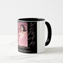 Proverbs 31 Woman Black & Rosa Front Coffee Mugg