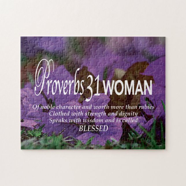 PROVERBS 31 WOMAN Inspirational Christian Pussel (Horisontell)