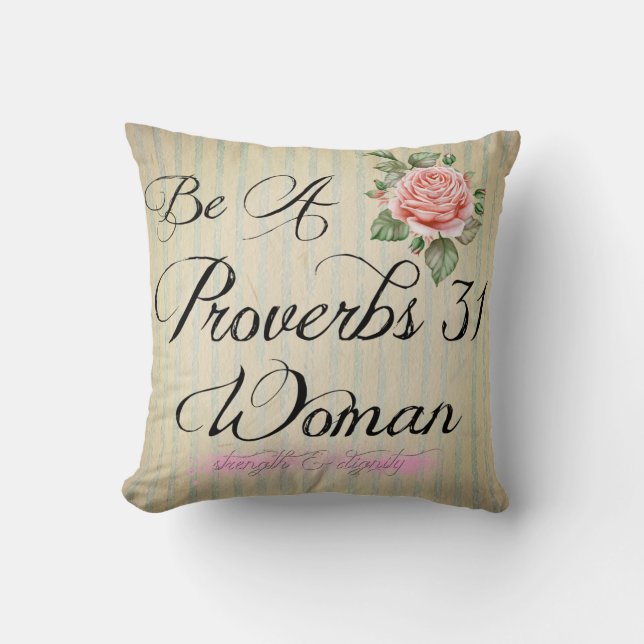 Proverbs 31 Woman Kudde (Framsida)
