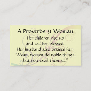 Proverbs 31 Woman Mamma Telefonkort blomstrar