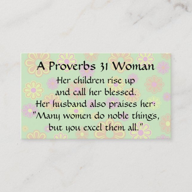 Proverbs 31 Woman Mamma Telefonkort Groovy mod (Framsida)