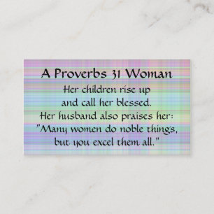 Proverbs 31 Woman Mamma Telefonkort Madras Play