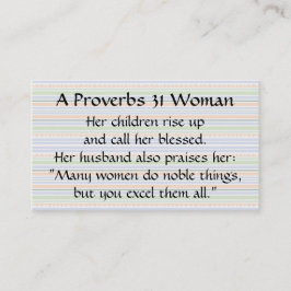 Proverbs 31 Woman Mamma Telefonkort rand