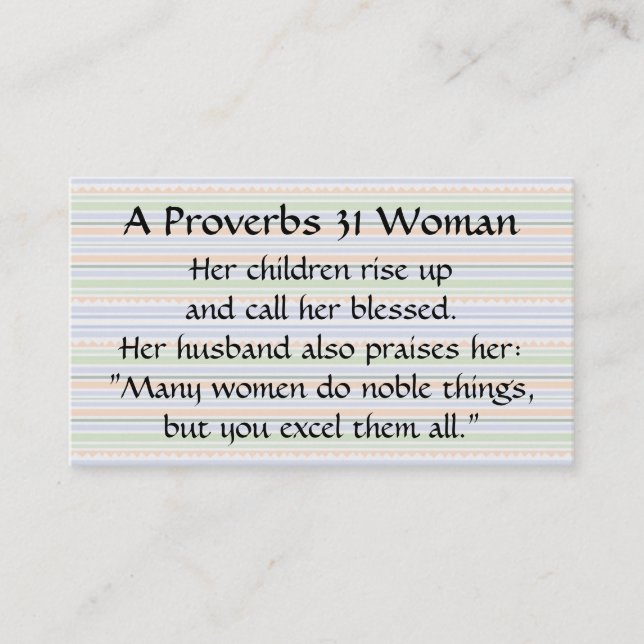 Proverbs 31 Woman Mamma Telefonkort rand (Framsida)