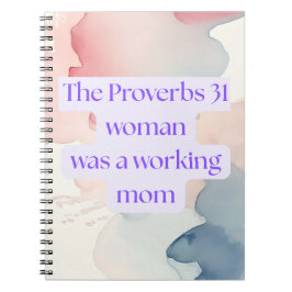 Proverbs 31 Woman var en arbetande Mamma Anteckningsbok